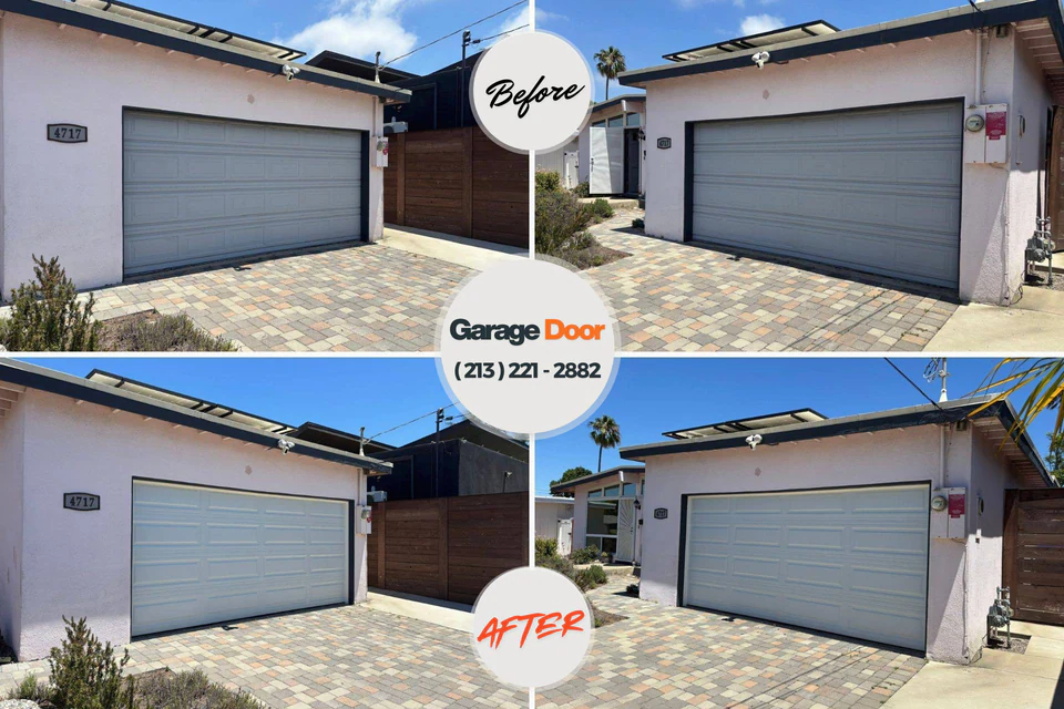 Before and after: garage door repair Norton, KS